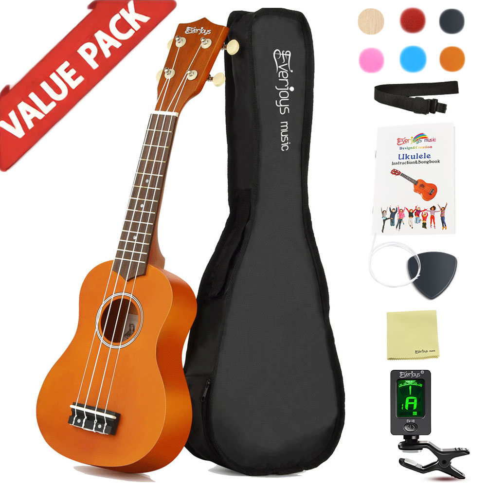 Soprano Ukulele Nybörjare-21 tum w / Gig Bag Songbook Digital Tuner