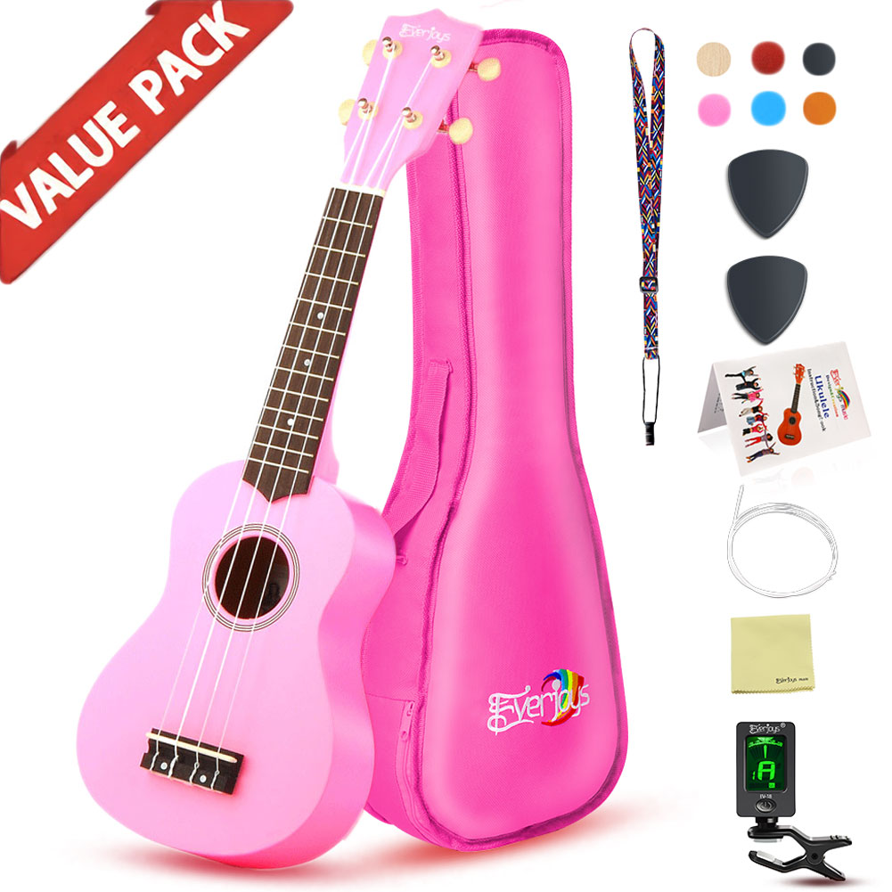 Soprano Ukulele Nybörjare-21 tum w / Gig Bag Songbook Digital Tuner