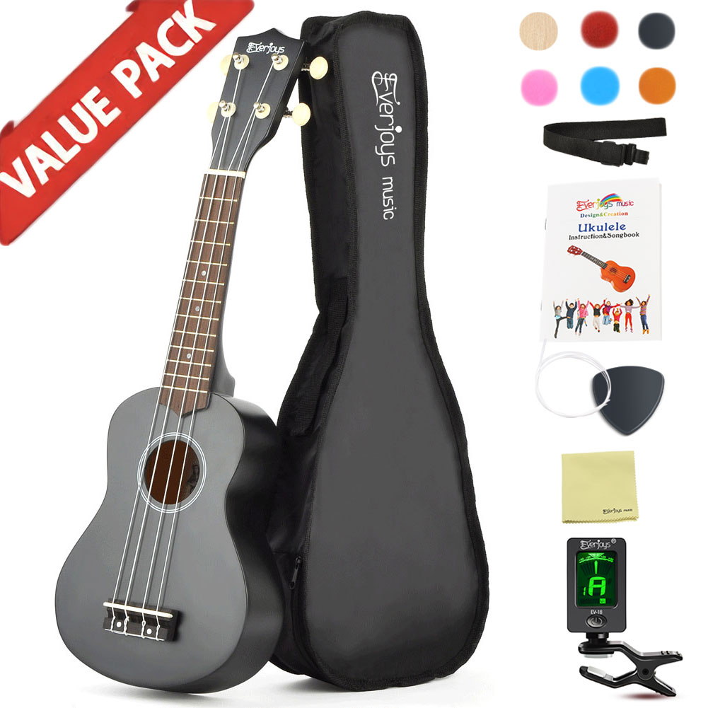 Soprano Ukulele Nybörjare-21 tum w / Gig Bag Songbook Digital Tuner