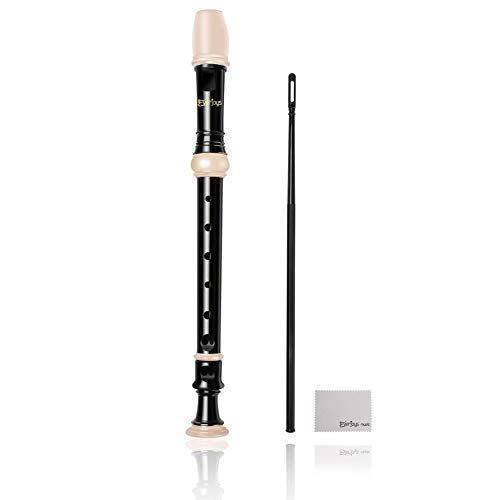 Sopran Descant Recorder 8-hål med instruktion för rengöringsstav